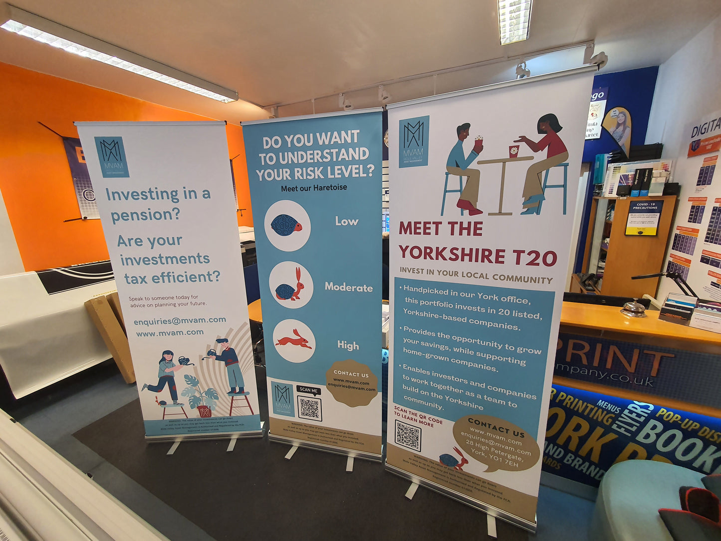 Pop Up Banners for local York company