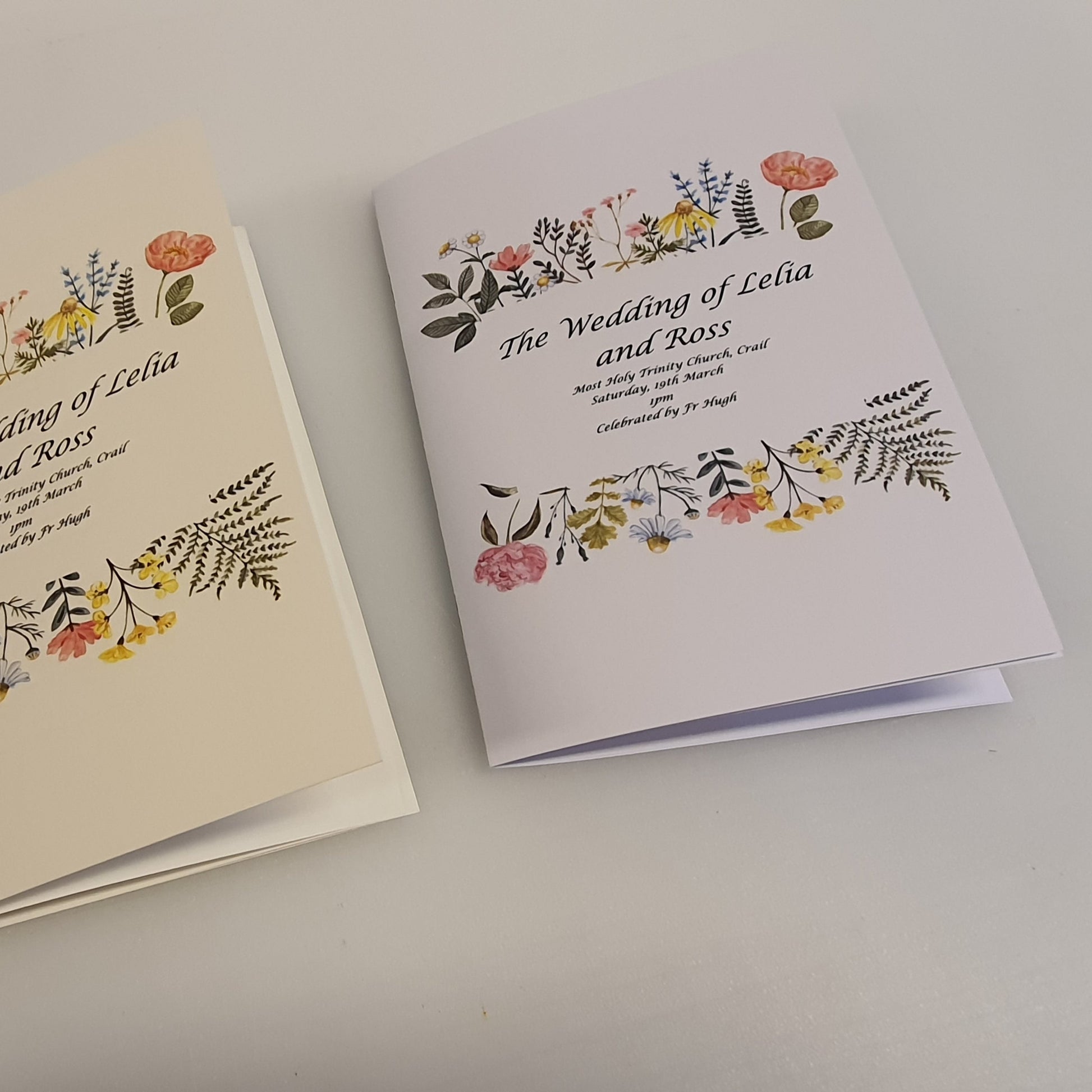 Wedding Order of Service Booklet
