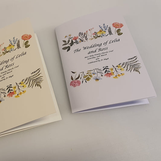 Wedding Order of Service Booklet