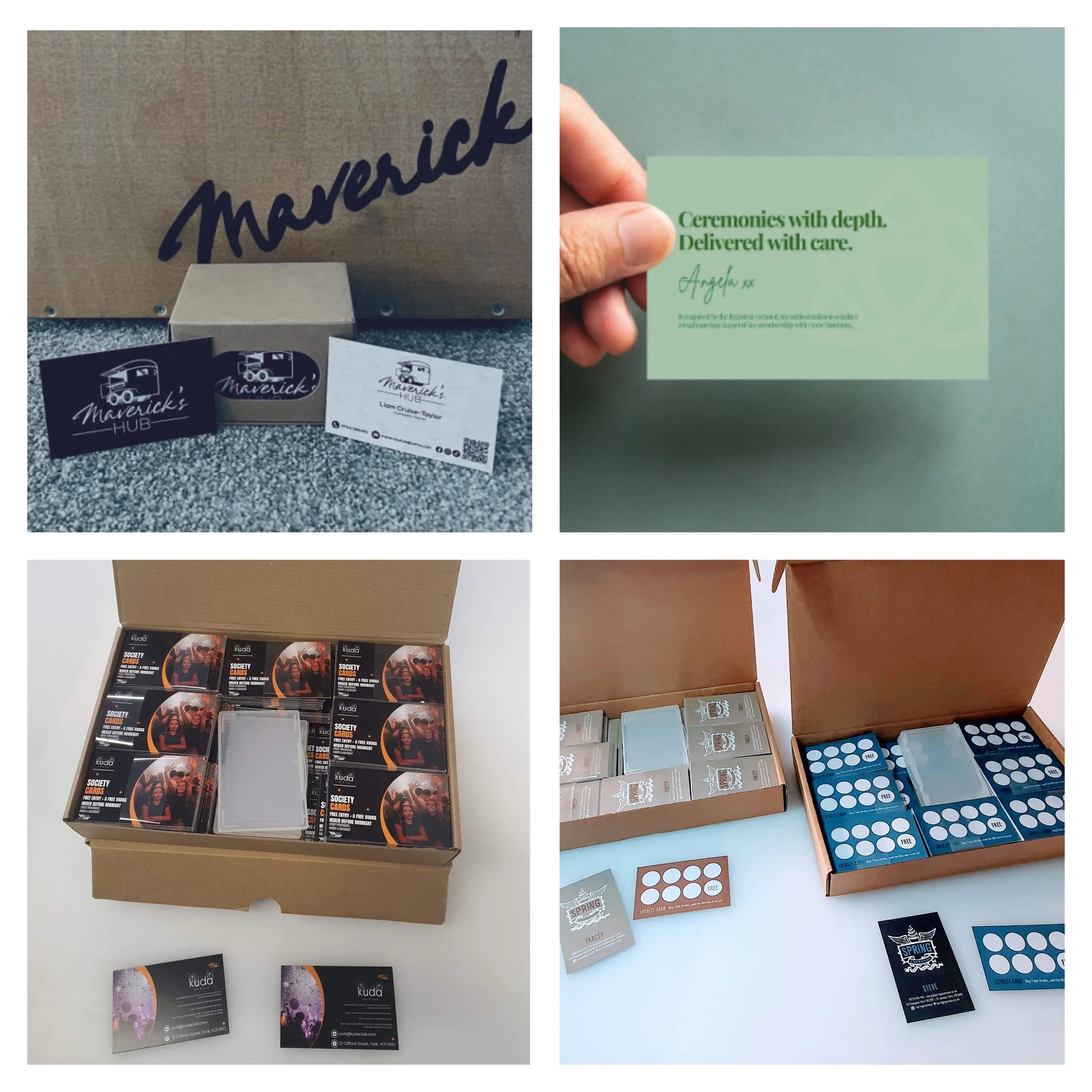 450gsm silk business card printing single and double-sided — York Print